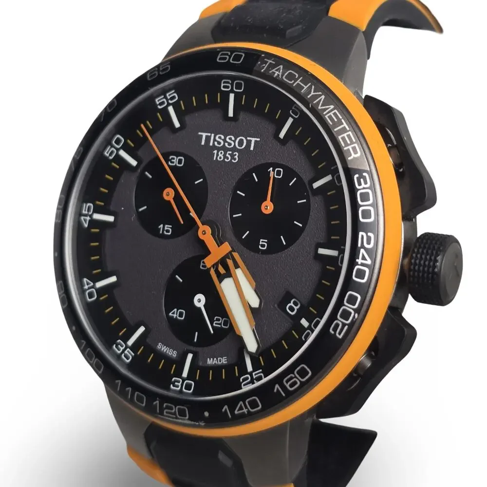 Tissot T-Race Cycling Chronograph Watch Orange Strap T111.417.37.441.04 Box
